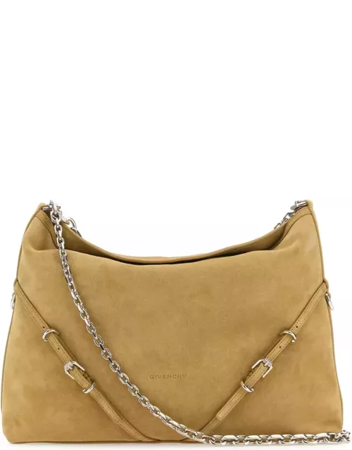 Givenchy Beige Suede Voyou Chain Shoulder Bag