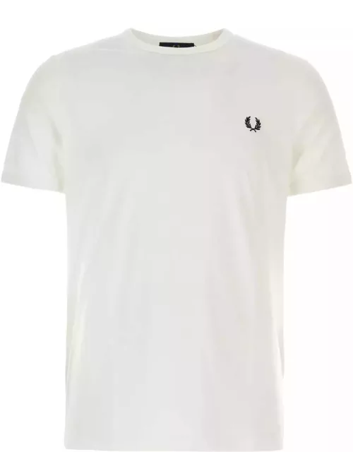 Fred Perry White Cotton T-shirt