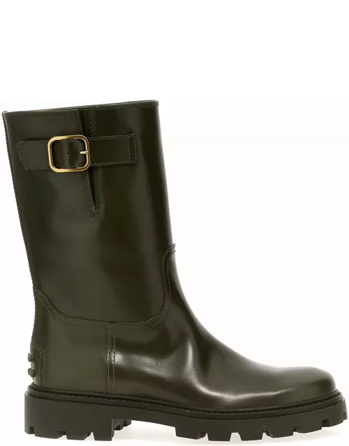 Tod's Buckle Leather Boot