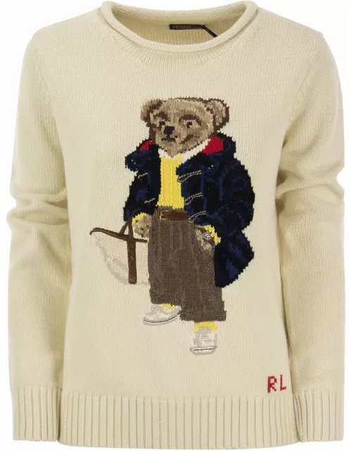 Polo Ralph Lauren Cotton Pullover With Polo Bear Pattern
