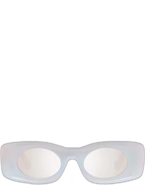 Shimmery Injected Plastic Rectangle Sunglasse