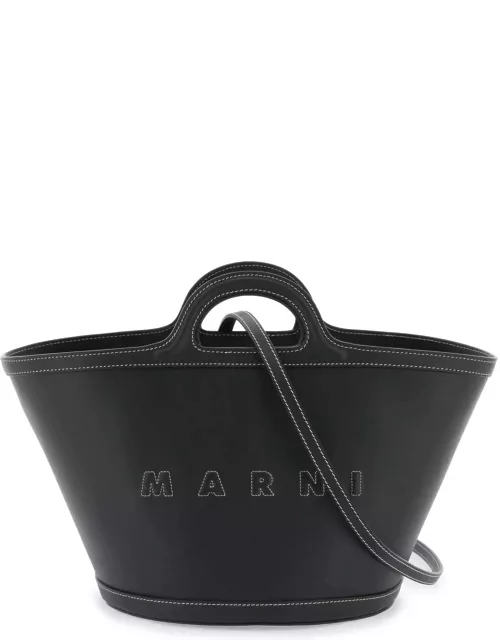 Marni Black Leather Small Tropicalia Bag