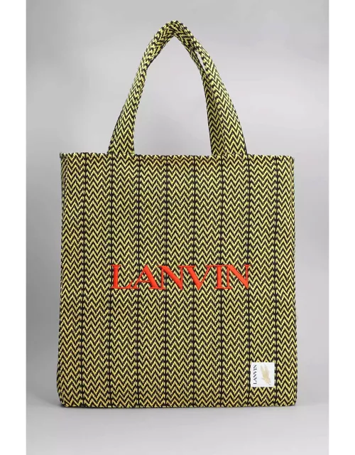 Embroidered Canvas Lanvin X Future Curb Shopping Bag
