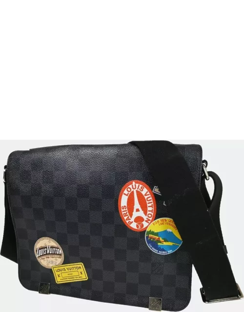 Louis Vuitton Black Damier Ebene Canvas District Shoulder Bag