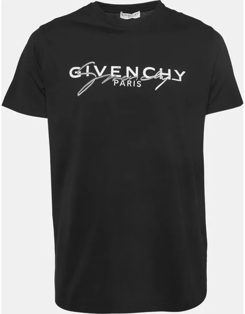 Givenchy Black Degrade Signature Cotton Regular-Fit T-Shirt