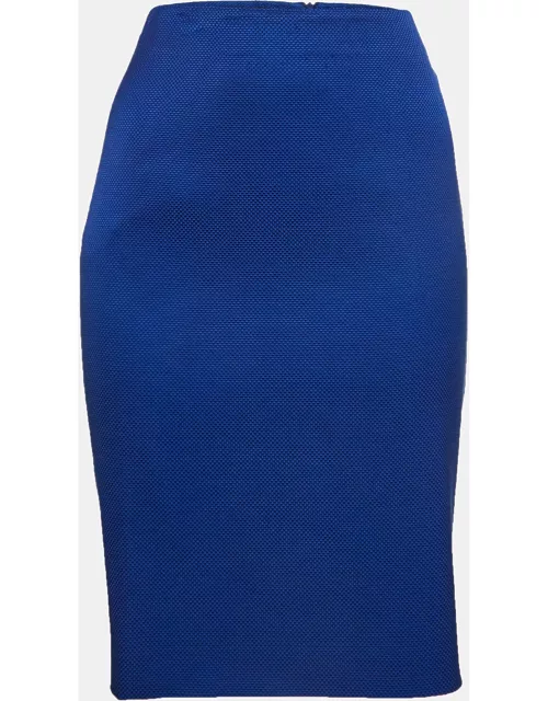 Emporio Armani Blue Canvas Pencil Skirt