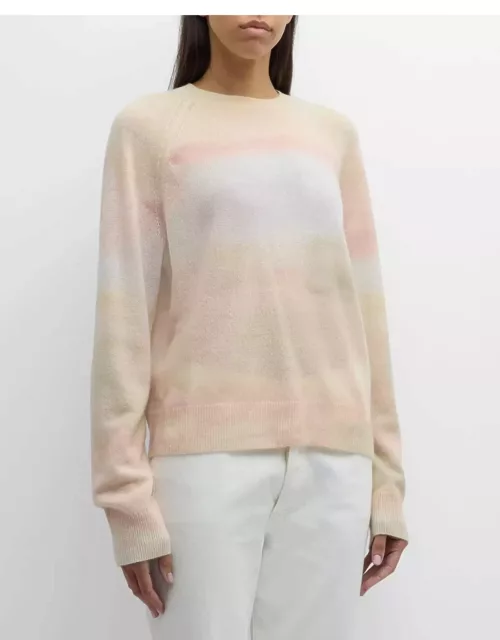Raglan-Sleeve Ombre Cashmere Sweater