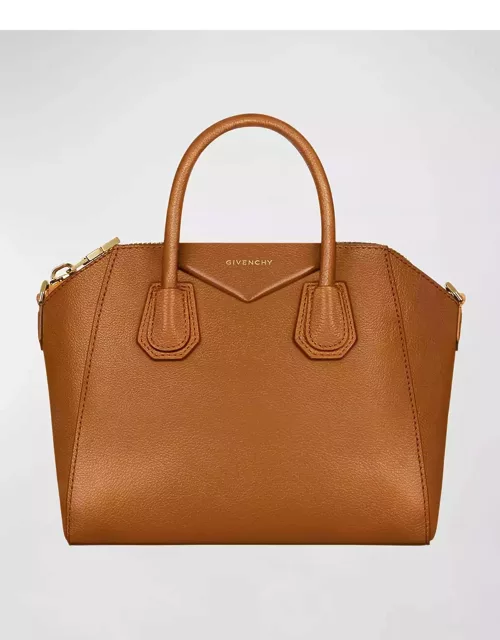Antigona Small Top-Handle Bag in Shiny Tumbled Leather