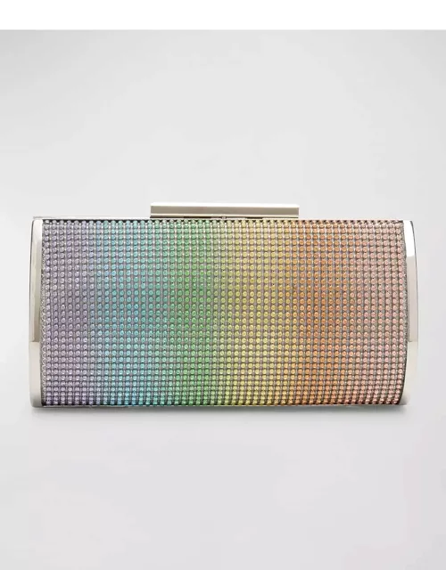 Rainbow Crystal Evening Clutch Bag