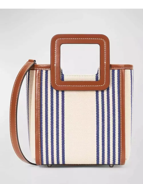 Shirley Mini Striped Canvas Top-Handle Bag