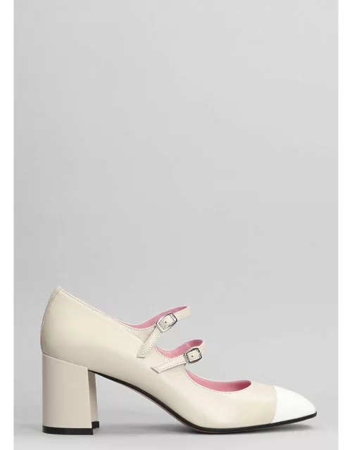 Carel Cherry Pumps In Beige Leather