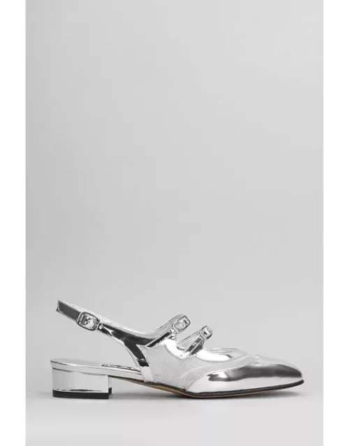 Carel Pechenight Ballet Flats In Silver Leather