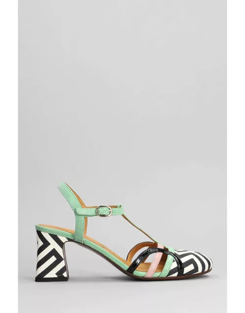 Chie Mihara Fendy Pumps In Green Leather