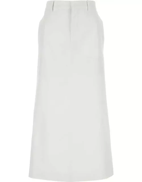 Valentino Garavani White Cotton Skirt