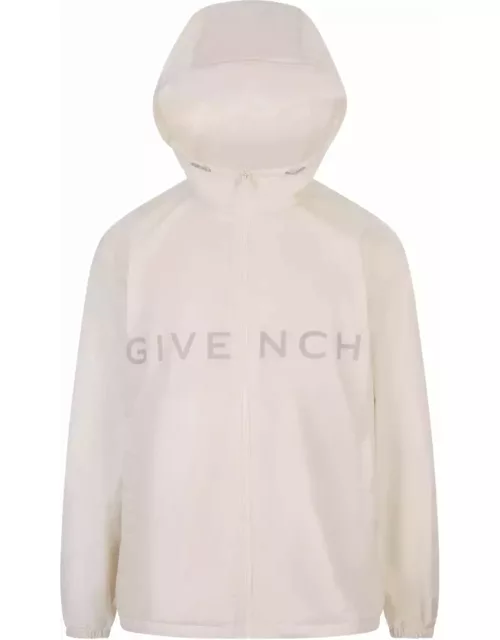 Givenchy Off White Technical Fabric Windbreaker Jacket