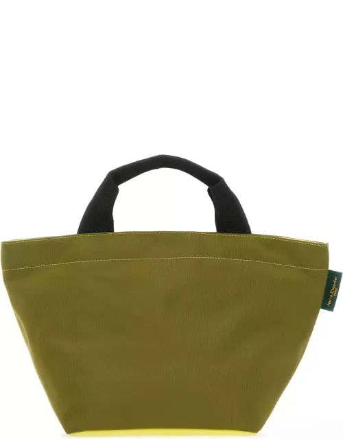 Hervè Chapelier Olive Green Canvas Shopping Bag
