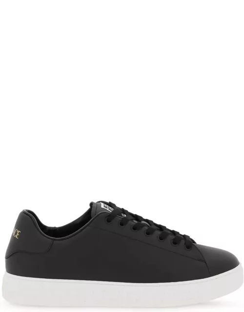 Versace Black Leather Sneaker