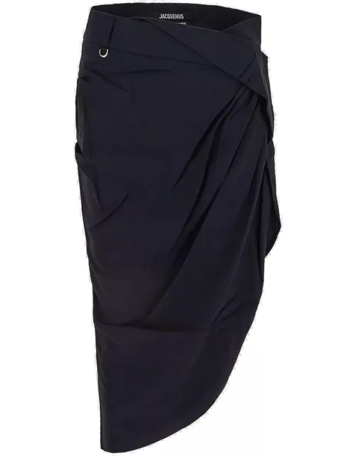 Jacquemus La Jupe Saudade Draped Skirt