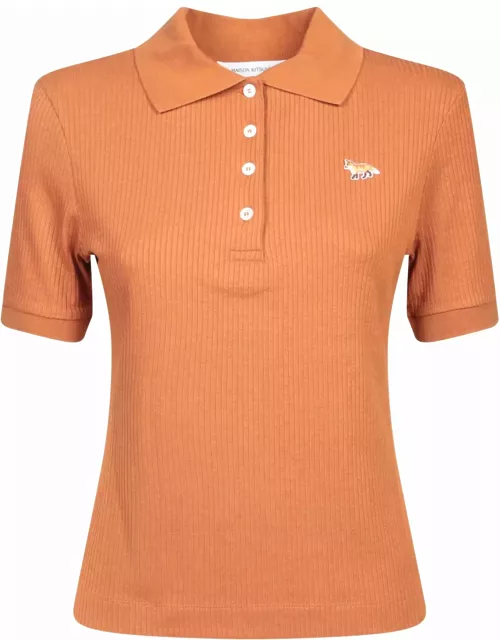 Maison Kitsuné Bold Fox Head Rust Polo Shirt