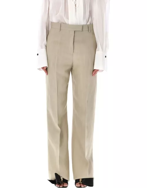 Ferragamo Linen Blend Tailored Trouser
