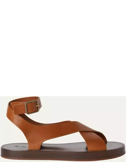Sumie Leather Crisscross Sandal