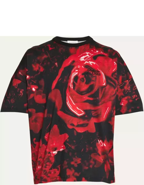 Men's Floral Wax Seal Print T-Shirt