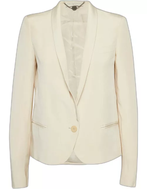 Stella McCartney Cream Silk Single Breasted Blazer