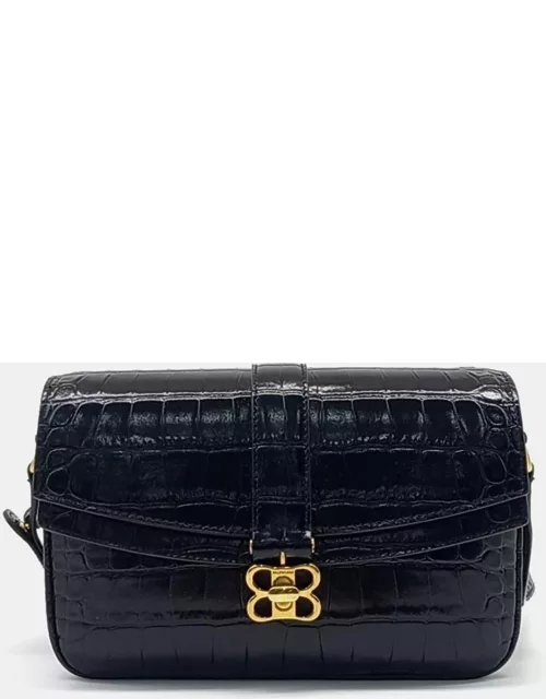 Balenciaga Black Leather Small Lady Flap Bag