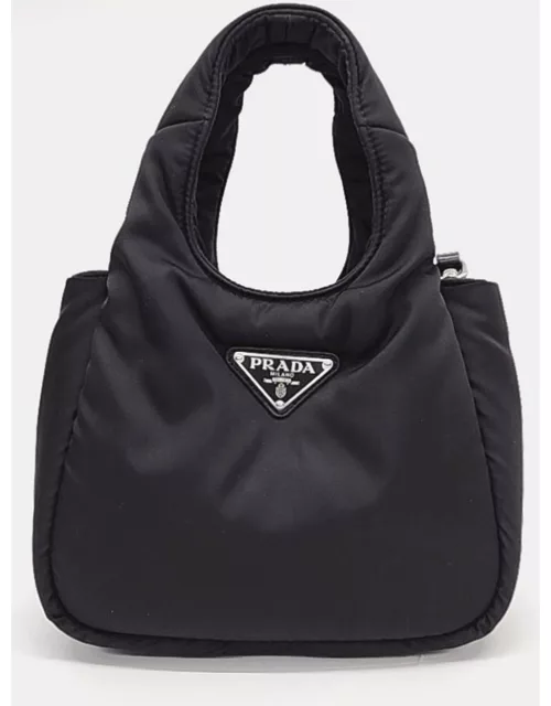 Prada Black Re-Nylon Padded Shoulder Bag