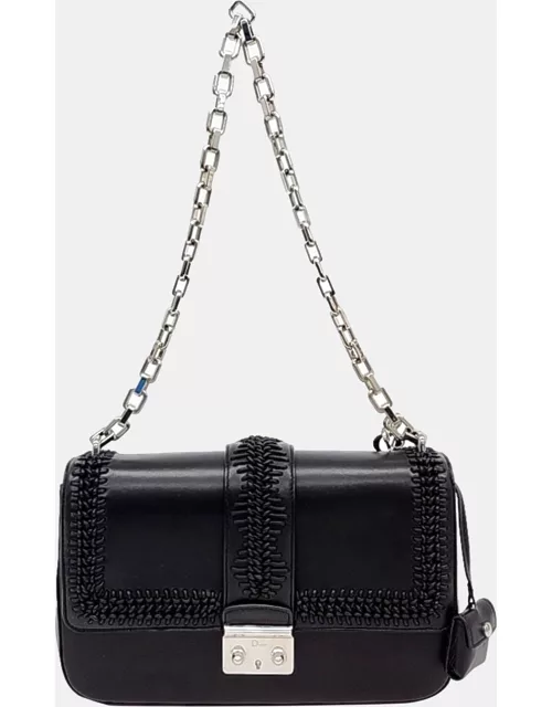 Dior Black Leather Miss Dior Chain Shoulder Bag