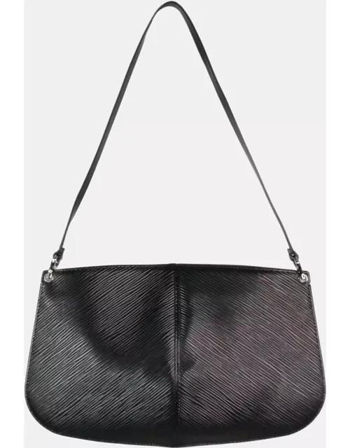 Louis Vuitton Black Epi Leather Demi Lune Pochette Clutch Bag