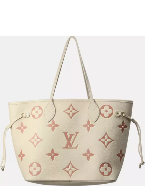 Louis Vuitton Bicolor Monogram Giant Empreinte Leather Neverfull MM Tote Bag
