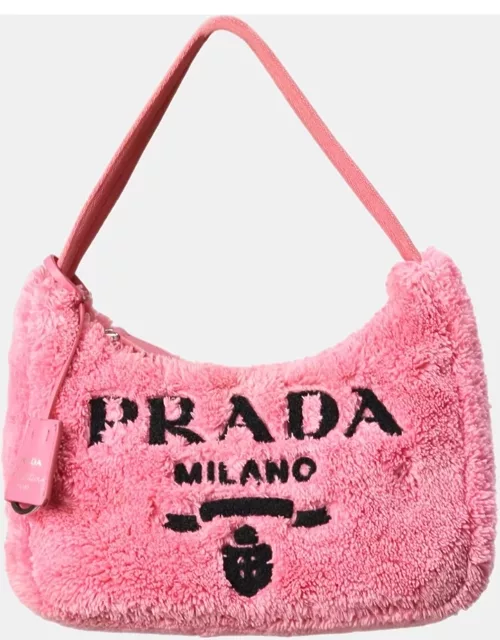 Prada Pink Mini Terry Spugna Re-Edition 2000 Bag