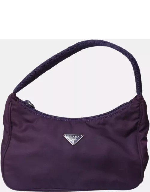 Prada Purple Tessuto nylon shoulder bag