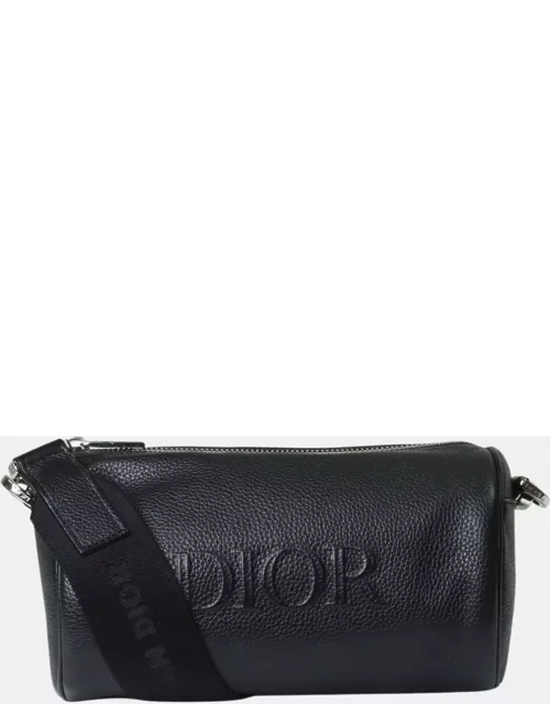 Dior Black Leather Roller Messenger Bag