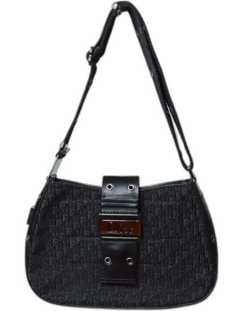Dior Black Canvas and Leather Street Chic Columbus Avenue Shoulder Bag