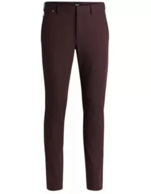 Slim-fit trousers in cotton- Light Red Men's Casual Pant