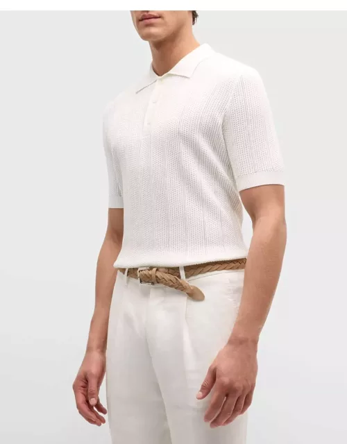 Men's Cotton Ribbed Polo Shirt