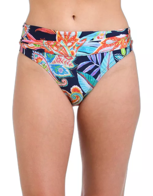 Tropidelic Paisley Shirred Bikini Bottom