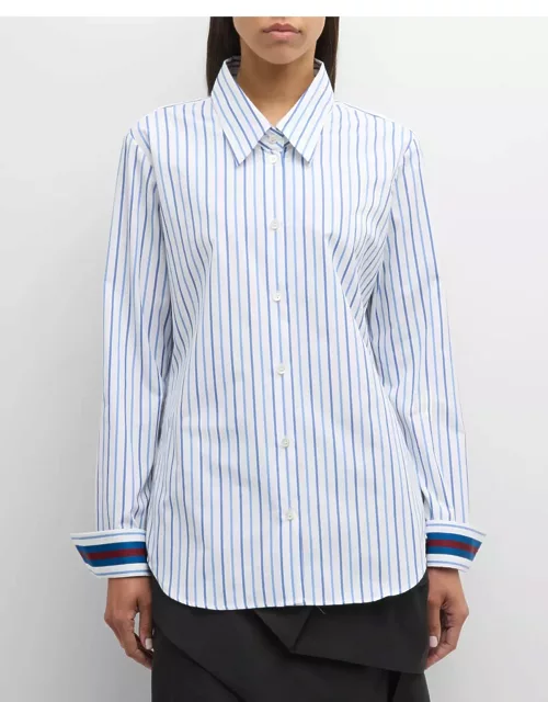 Celina Taped Cuffs Button-Front Shirt