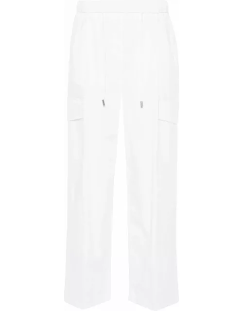 Peserico White Stretch-cotton Trouser