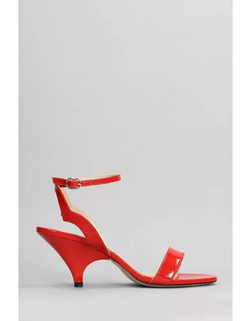 Marc Ellis Sandals In Red Patent Leather