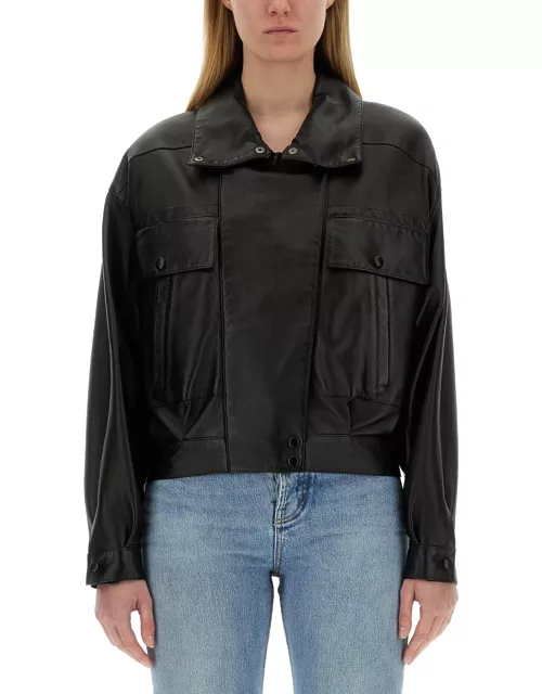 saint laurent leather bomber jacket