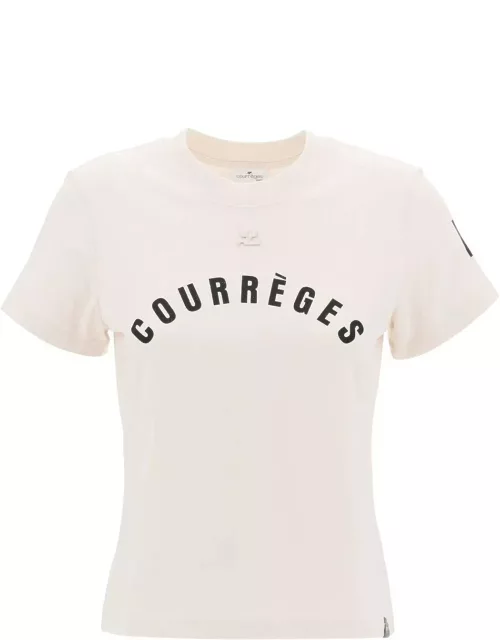 Courrèges Logo Printed Crewneck T-shirt