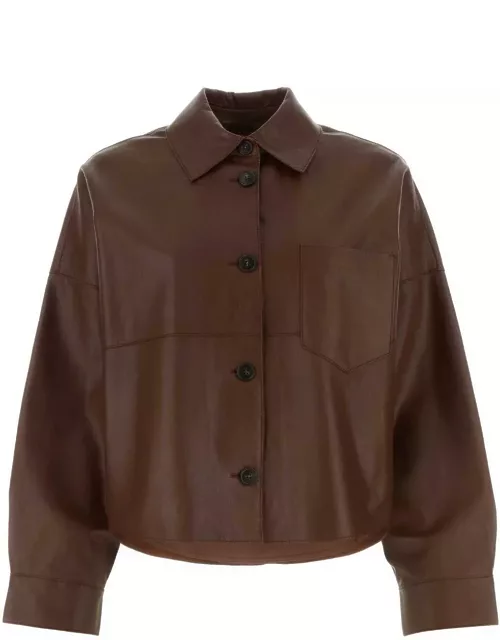 Weekend Max Mara Leather Jacket With Button