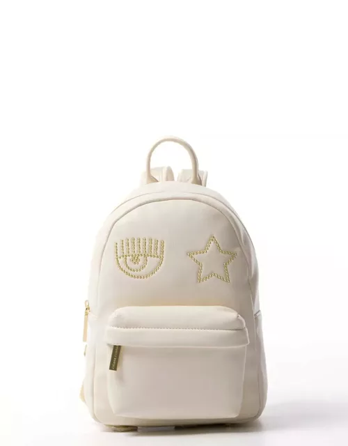 Chiara Ferragni Eyelike Studded Zipped Backpack
