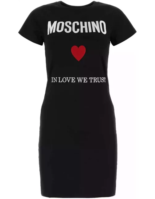 Moschino Black Cotton T-shirt Dres