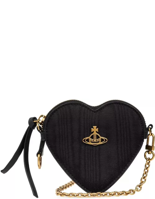 Vivienne Westwood Moire Heart Orb-plaque Mini Crossbody Bag