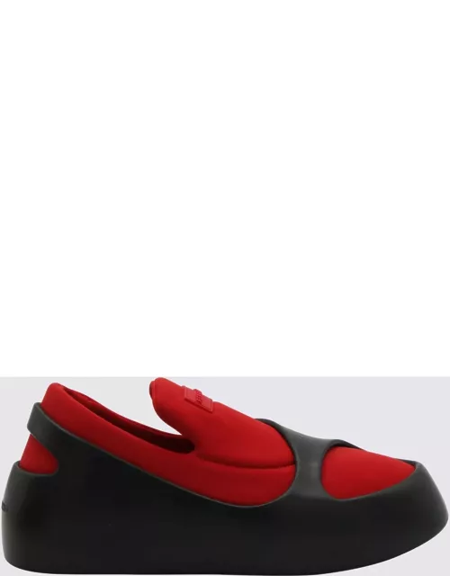 Ferragamo Black And Red Lunar Sneaker