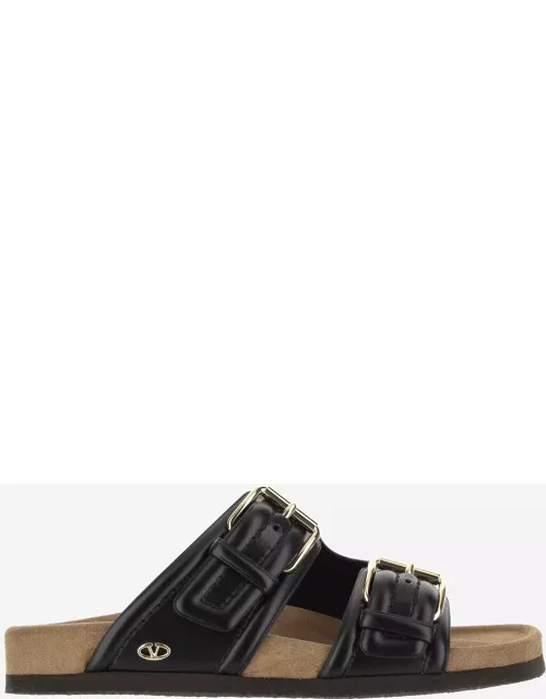 Valentino Garavani 30mm Calfskin Fussfriend Slide Sandal